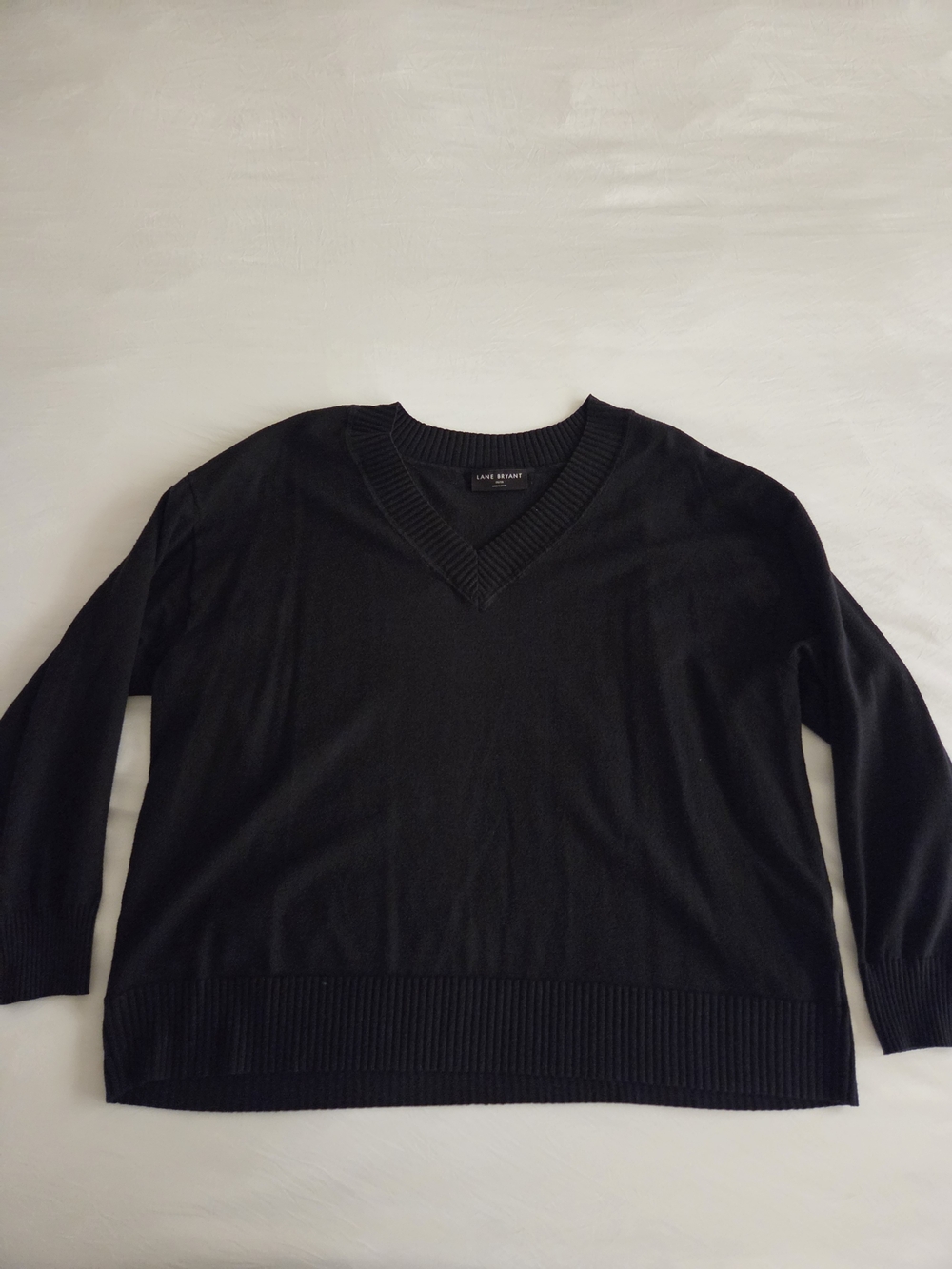 Lane Bryant Black V-Neck Sweater